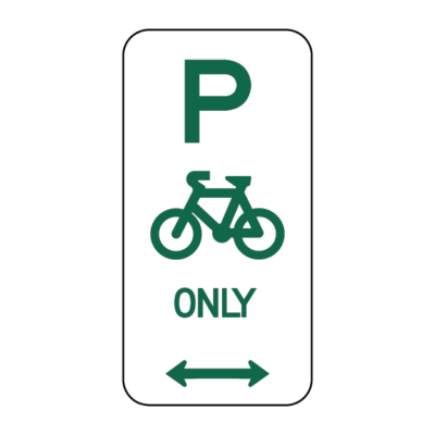Bicycle Only Parking Regulatory Sign