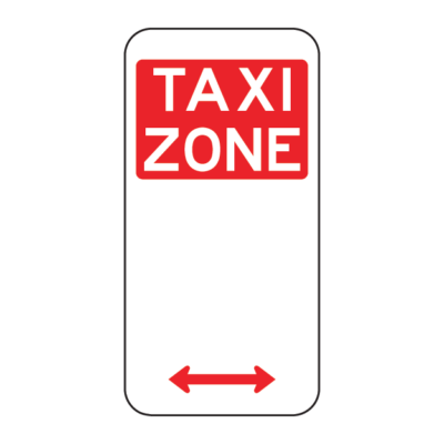 Taxi Zone Parking Regulatory Sign