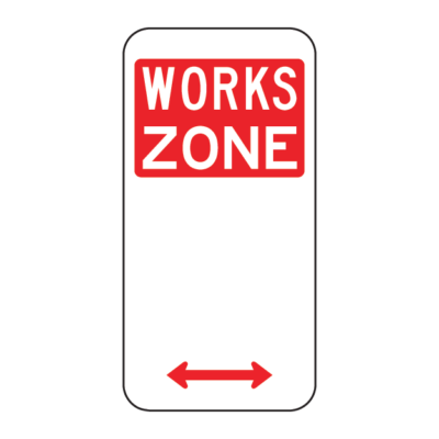 Works Zone Parking Regulatory Sign