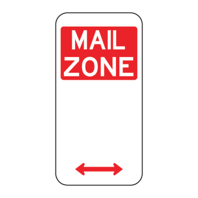 Mail Zone Parking Regulatory Sign