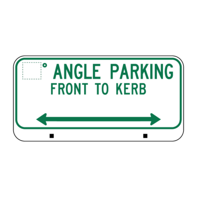 Rear To Kerb Angle Parking Symbol Sign