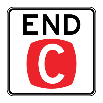 End Clearway Regulatory Sign