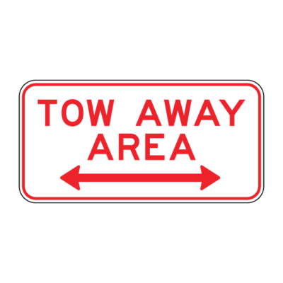 Tow Away Area Regulatory Sign