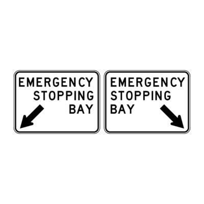 Emergency Stopping Bay Regulatory Sign
