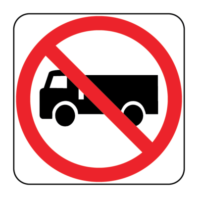 No Trucks - Prohibited Sign