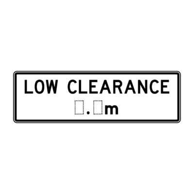 Low Clearance Regulatory Sign