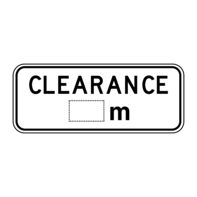 Clearance Regulatory Sign