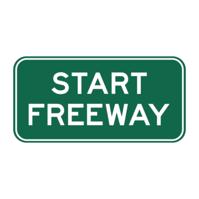 Start Freeway Regulatory Sign