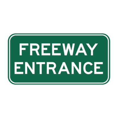 Freeway Entrance Regulatory Sign