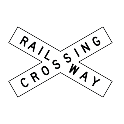 Rail Crossing Regulatory Sign