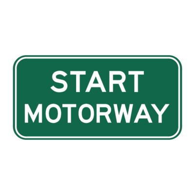 Start Motorway Regulatory Sign