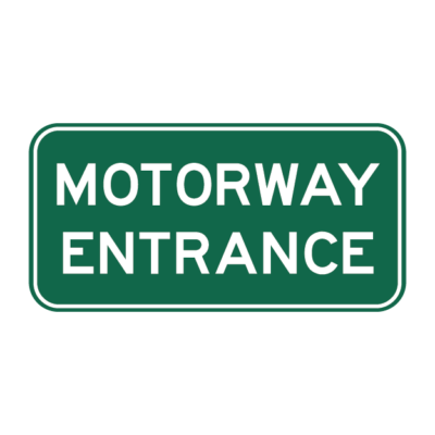Motorway Entrance Regulatory Sign