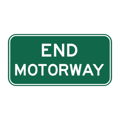 End Motorway Regulatory Sign