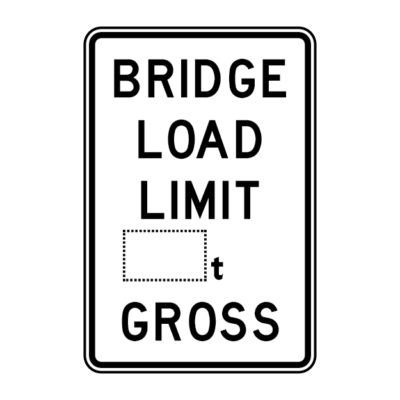 Bridge Load Limit Regulatory Sign