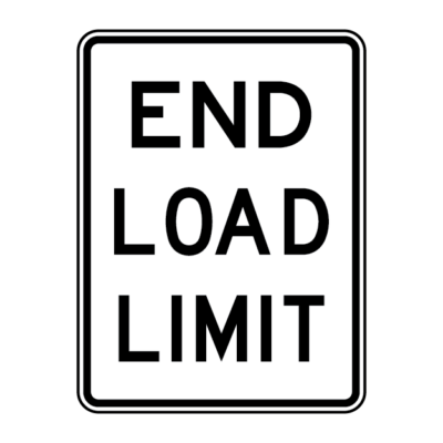End Load Limit Regulatory Sign