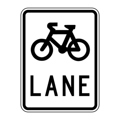 Bicycle Lane Regulatory Sign