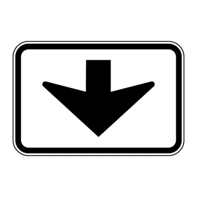 Down Arrow Regulatory Sign