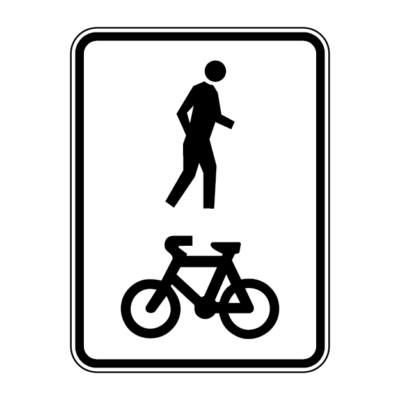 Pedestrian Bicycle Only Regulatory Sign