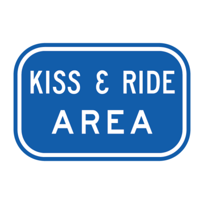 Kiss and Ride Area Regulatory Sign