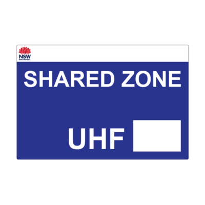 Shared Zone UHF Work Zone Sign