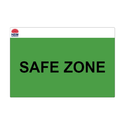 Safe Zone Work Zone Sign