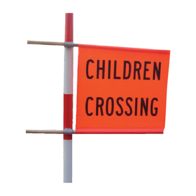 School Crossing Flags and Poles Set