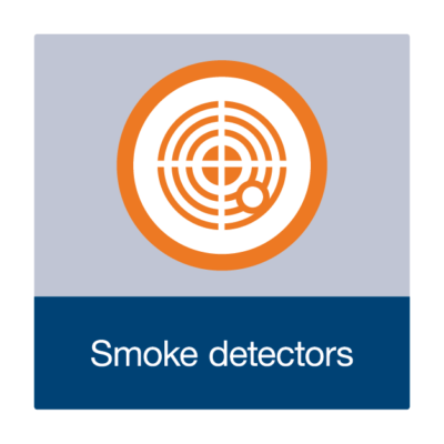 Smoke Detectors Waste Facility Management Sign