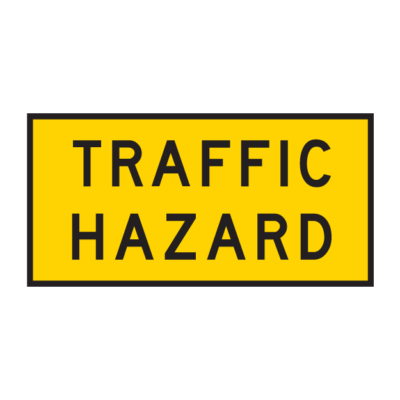 Traffic Hazard Temporary Road Sign