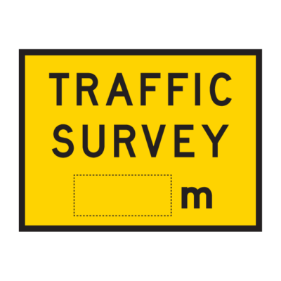 Traffic Survey xm Temporary Road Sign