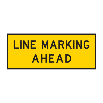Line Marking Ahead Temporary Road Sign