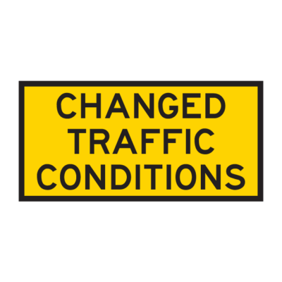 Changed Traffic Conditions Temporary Road Sign