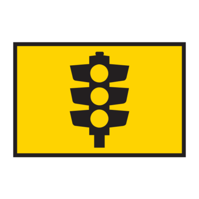 Traffic Signals Symbol Temporary Road Sign