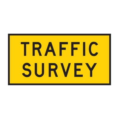 Traffic Survey Temporary Road Sign