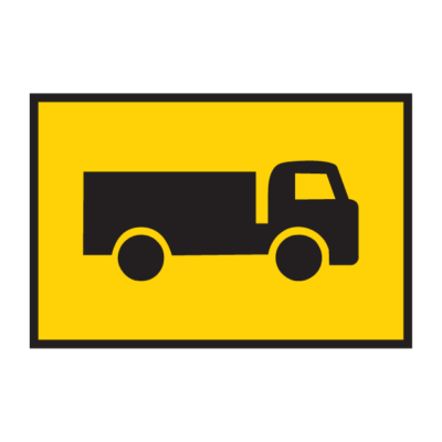 Truck Symbol Temporary Road Sign