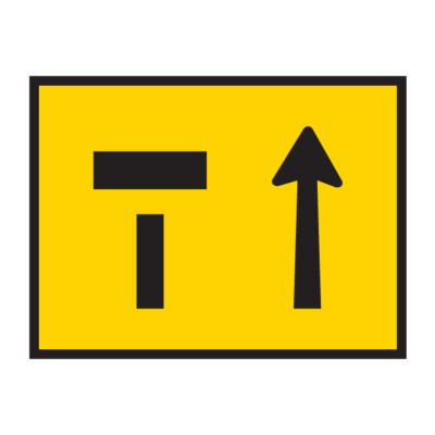 Merge Arrow Temporary Road Sign