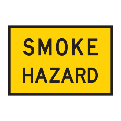 Smoke Hazard Temporary Road Sign