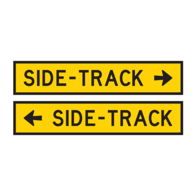Side-Track Directional Temporary Road Sign