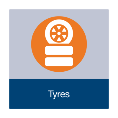 Tyres Waste Facility Management Sign