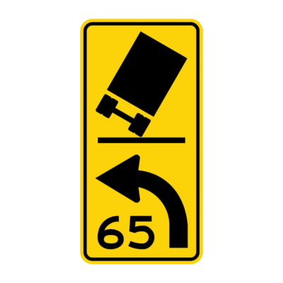 Truck Tipping Warning Sign