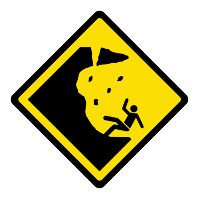 Falling Rocks Warning Symbol - Symbol