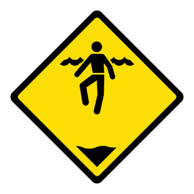 Cliff Jumping Hazard Symbol