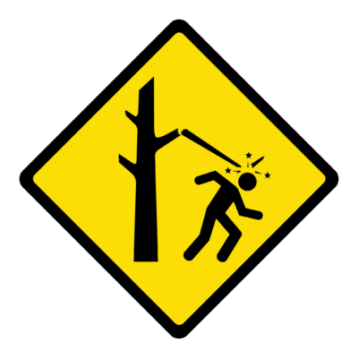 Falling Branches Warning Symbol