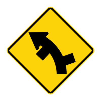 Side Road Junction Multiple Warning Sign