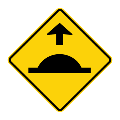 Hump Ahead Warning Sign