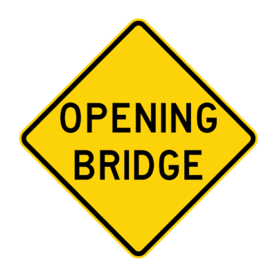 Opening Bridge Warning Sign