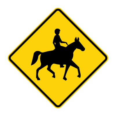 Horses Warning Sign