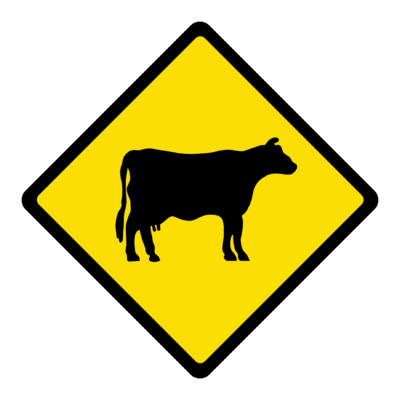 Cattle Crossing Sign