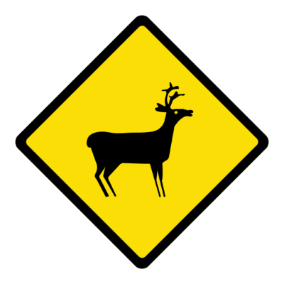 Deer Crossing Sign