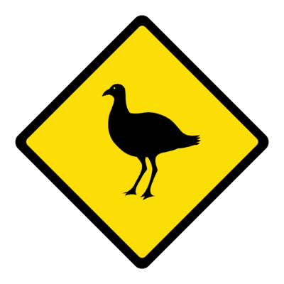 Emu Crossing Sign