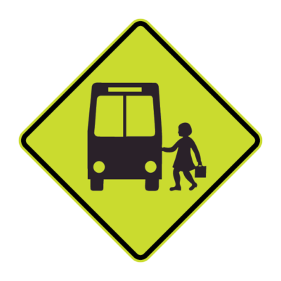 Bus Symbol Warning Sign